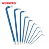 9Pc Long Arm Imperial Hex Key Set 1/16" To 3/8" - Image 3