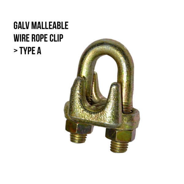 Wire Rope Clip Type A Galv Malleable