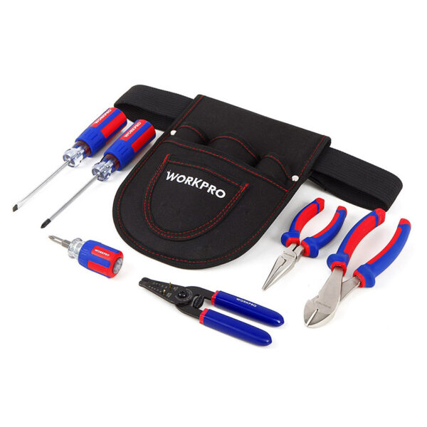 7 Pc Electrician's Tool Set With Pouch