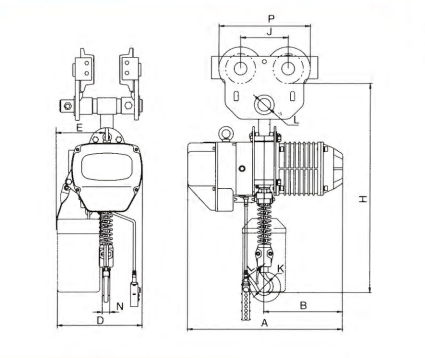 Electric Chain Hoist with Electric Trolley (4-way) - Image 2